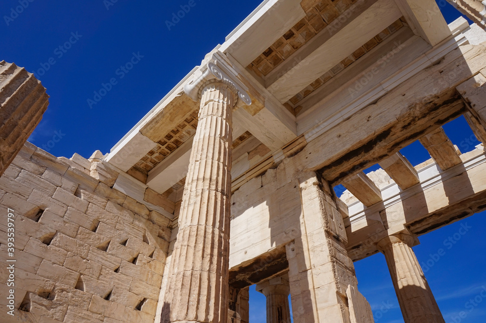 Entering the Acropolis in Athens, Greece