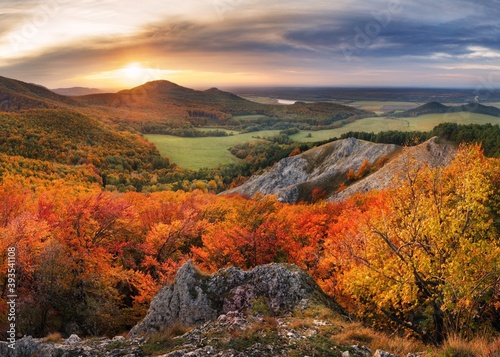 Colorful autumn morning in the Carpathian mountains. Slovakia, Europe. © TTstudio