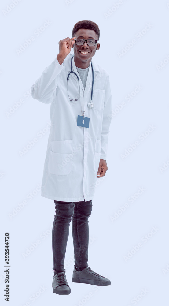 in full growth. smiling doctor looking at the camera. in full growth. smiling doctor looking at the camera.