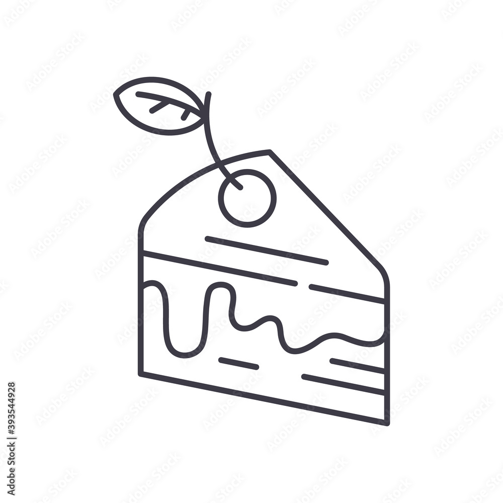 Crepe cake icon, linear isolated illustration, thin line vector, web design sign, outline concept symbol with editable stroke on white background. Crepe cake icon, linear isolated illustration, thin line vector, web design sign, outline concept symbol with editable stroke on white background.