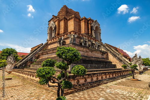 Wat Chedi Luang Buddhist temple in Chiang Mai, Thailand