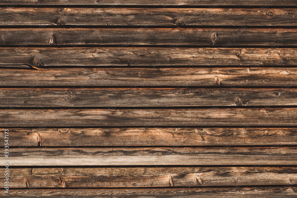 Fototapeta premium texture of brown wood planks wall. background of wooden surface