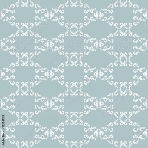 Seamless blue and white ornament. Modern background. Geometric modern pattern