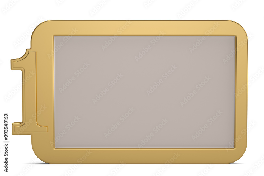 Golden numeral board isolated on white background. 3D illustration. Golden numeral board isolated on white background. 3D illustration.