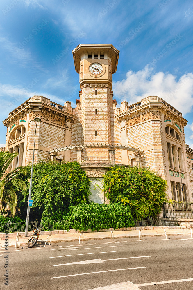 Lycee Massena, iconic building in Nice, Cote d'Azur, France