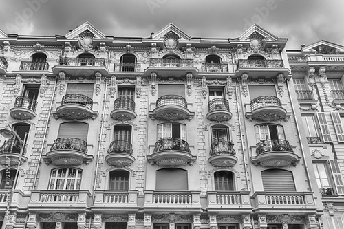 Beautiful buildings in Avenue Georges Clemenceau, Nice, Cote d'Azur, France photo