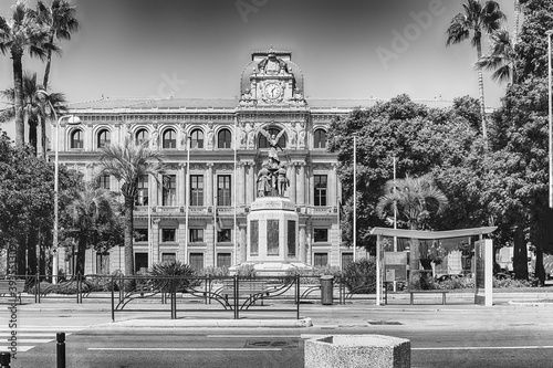 Facade of the Town Hall in Cannes, Cote d'Azur, France