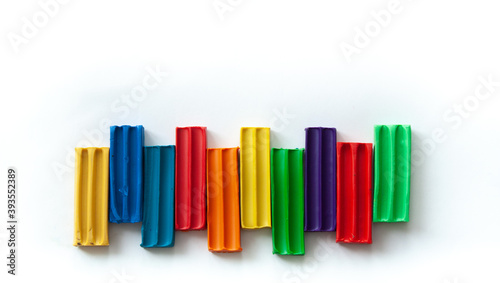 Multicolored plasticine. Child development. Art and education.
