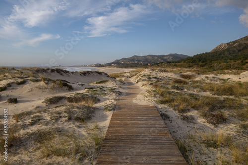 Amazing shot of the Larino beach in Galicia, Spain