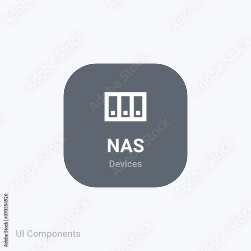 nas storage data backup files fully editable vector icon referring 24x24 pixel grid with the material design system for app design projects.
