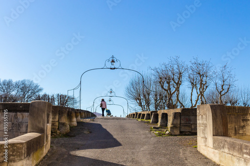 Wallpaper Mural Carcassonne / France - March 11, 2020 - The Old Bridge (Pont Vieux, 14th Cent) leading to Medieval town of Carcassonne (Cité), Languedoc-Roussillon. Torontodigital.ca