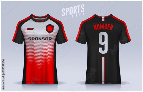 t-shirt sport design template, Soccer jersey mockup for football club. uniform front and back view.