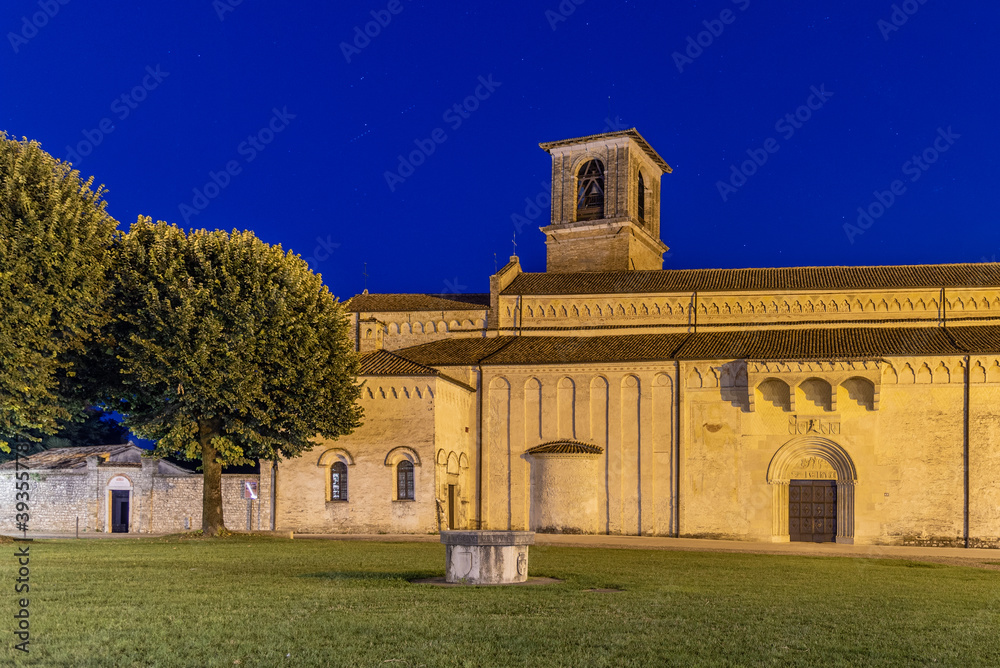 Fototapeta premium Evening in the village of Spilimbergo. Friuli