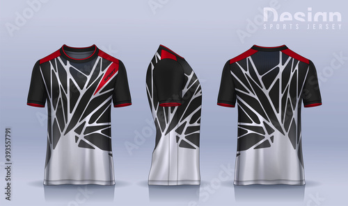 t-shirt sport design template, Soccer jersey mockup for football club. uniform front and back view.