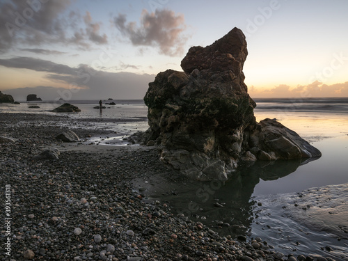 Torea Rocks on the West Coast, just south of Ngakawau. New Zealand, South Island. photo