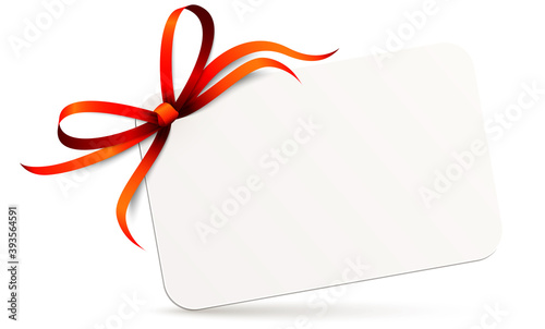 free space paper with ribbon bow