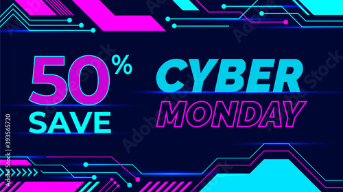 Cyber Monday Promotional Sale Banner