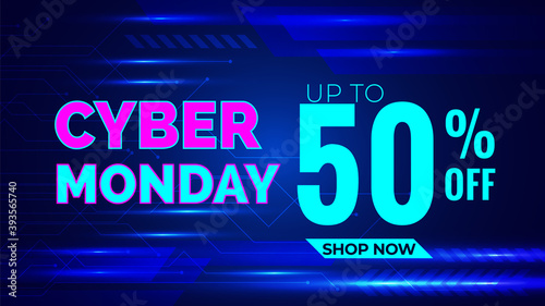 Cyber monday abstract sale banner