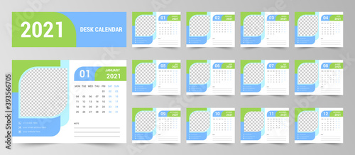 Modern Desk Calendar 2021