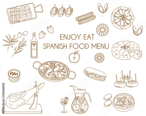 Spanish food menu icon