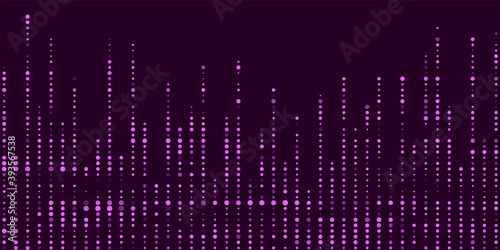 Abstract halftone texture. Vector dots background. Pink particles of different sizes.