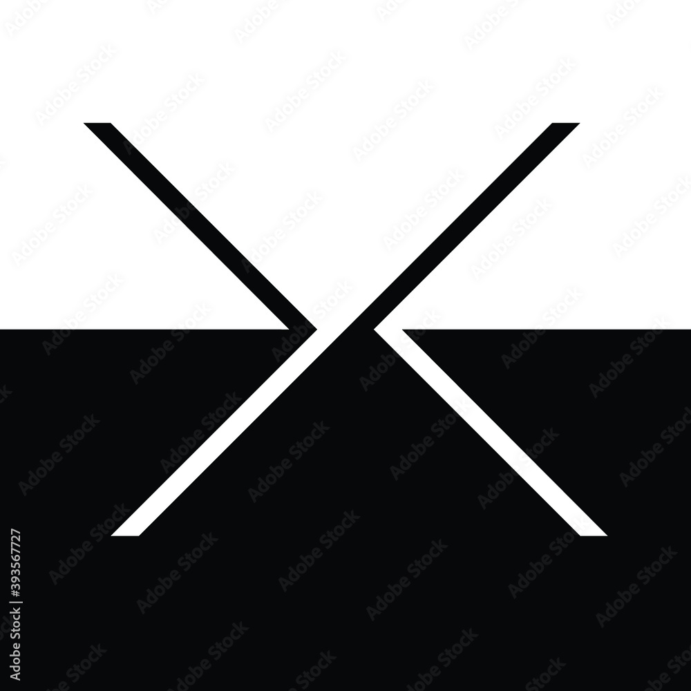 Abstract Hipster Negative space Logo . Letter x . Vector Arrow Design Abstract Hipster Negative space Logo . Letter x . Vector Arrow Design