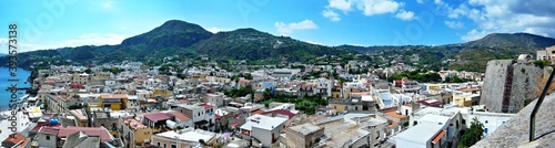 Italy,Calabria-panoramic view from the fortress at the city Lipari