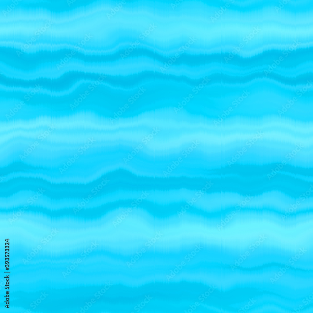 Water blur degrade texture background. Seamless liquid flow watercolor stripe effect. Distorted tie dye wash variegated fluid blend. Repeat pattern for sea, ocean, nautical maritime backdrop