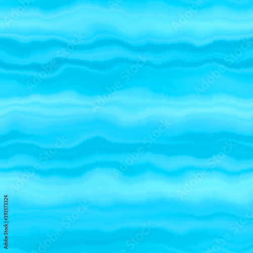 Water blur degrade texture background. Seamless liquid flow watercolor stripe effect. Distorted tie dye wash variegated fluid blend. Repeat pattern for sea, ocean, nautical maritime backdrop© Nautical