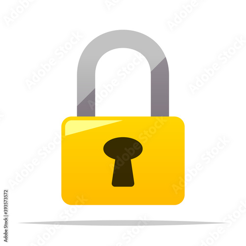 Lock with keyhole vector isolated illustration