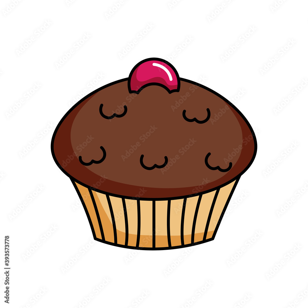 chocolate sweet cupcake icon, colorful design chocolate sweet cupcake icon, colorful design