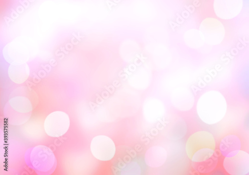 Pink abstract blurred bokeh background.Valentines glowing backdrop.