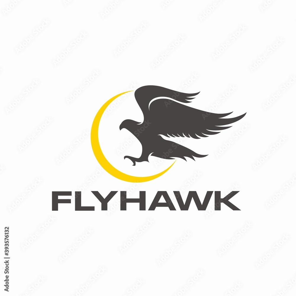 Fototapeta premium Flyng Hawk Travel Logo