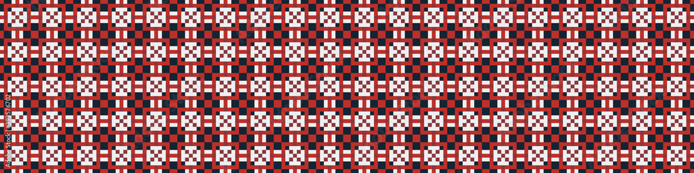 Fototapeta premium Abstract Cross Pattern Dots Logo generative computational art illustration