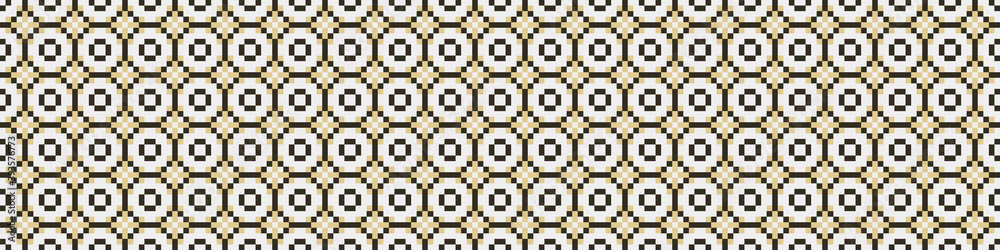 Fototapeta premium Abstract Cross Pattern Dots Logo generative computational art illustration