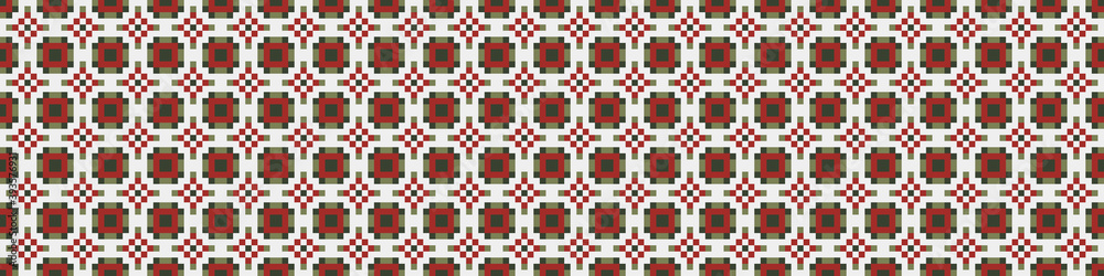 Fototapeta premium Abstract Cross Pattern Dots Logo generative computational art illustration