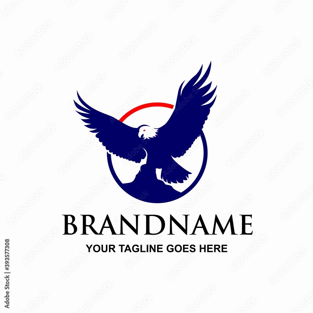 Obraz premium Eagle Spread Wing on Stone