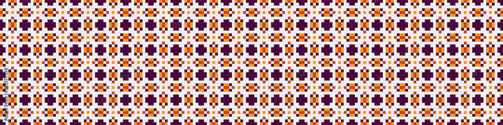 Fototapeta premium Abstract Cross Pattern Dots Logo generative computational art illustration