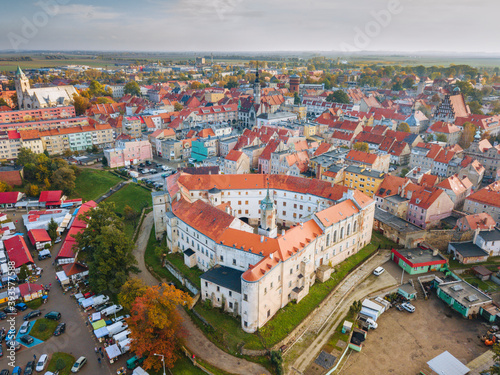 Aerial view of Jawor castle photo