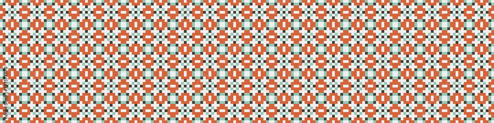 Fototapeta premium Abstract Cross Pattern Dots Logo generative computational art illustration