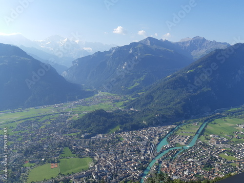 Aussicht von der Harder Kulm auf Eiger, Mönch und Jungfrau 4, Interlaken, Schweiz