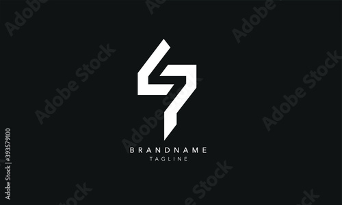Alphabet letters Initials Monogram logo LP, PL, L and P