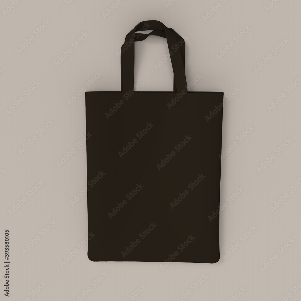 Blank tote bag mock up design on white background. 3d rendering, 3d illustration Blank tote bag mock up design on white background. 3d rendering, 3d illustration