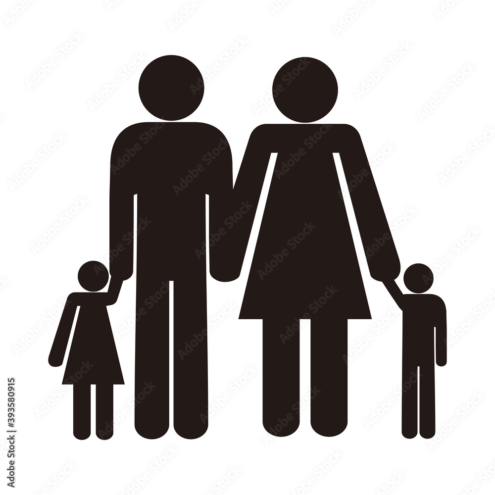 Happy Family icon vector illustration symbol Happy Family icon vector illustration symbol