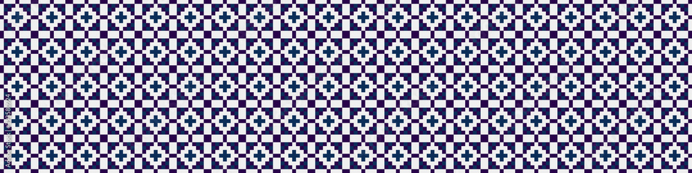 Fototapeta premium Abstract Cross Pattern Dots Logo generative computational art illustration