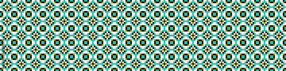 Fototapeta premium Abstract Cross Pattern Dots Logo generative computational art illustration