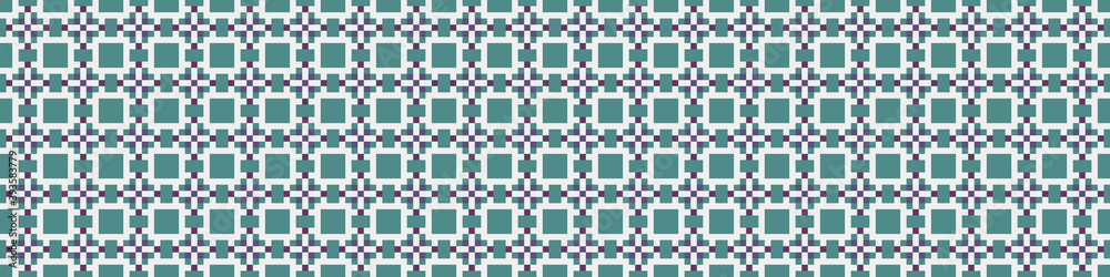 Fototapeta premium Abstract Cross Pattern Dots Logo generative computational art illustration