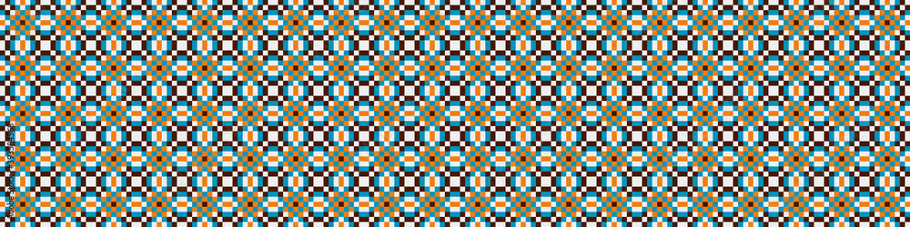 Fototapeta premium Abstract Cross Pattern Dots Logo generative computational art illustration