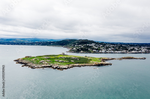 Aerial view of The Dalkey Island in County Dublin, Ireland