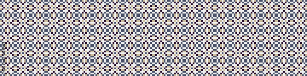 Fototapeta premium Abstract Cross Pattern Dots Logo generative computational art illustration